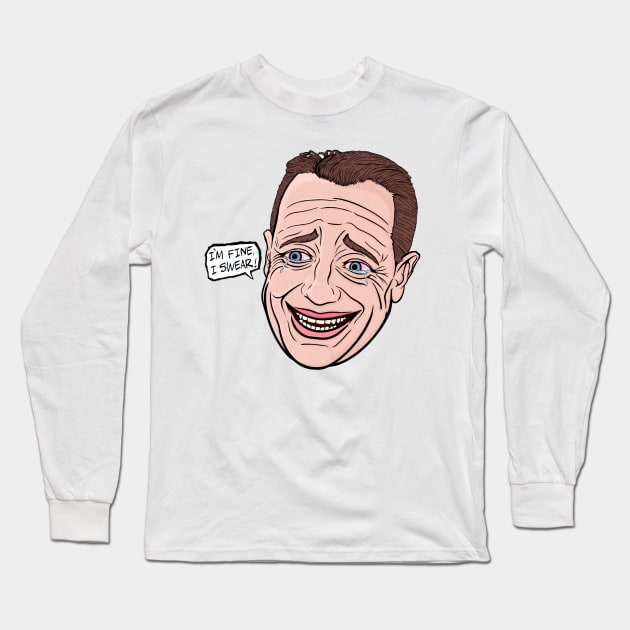 Brendan Fraser Long Sleeve T-Shirt by gubbydesign